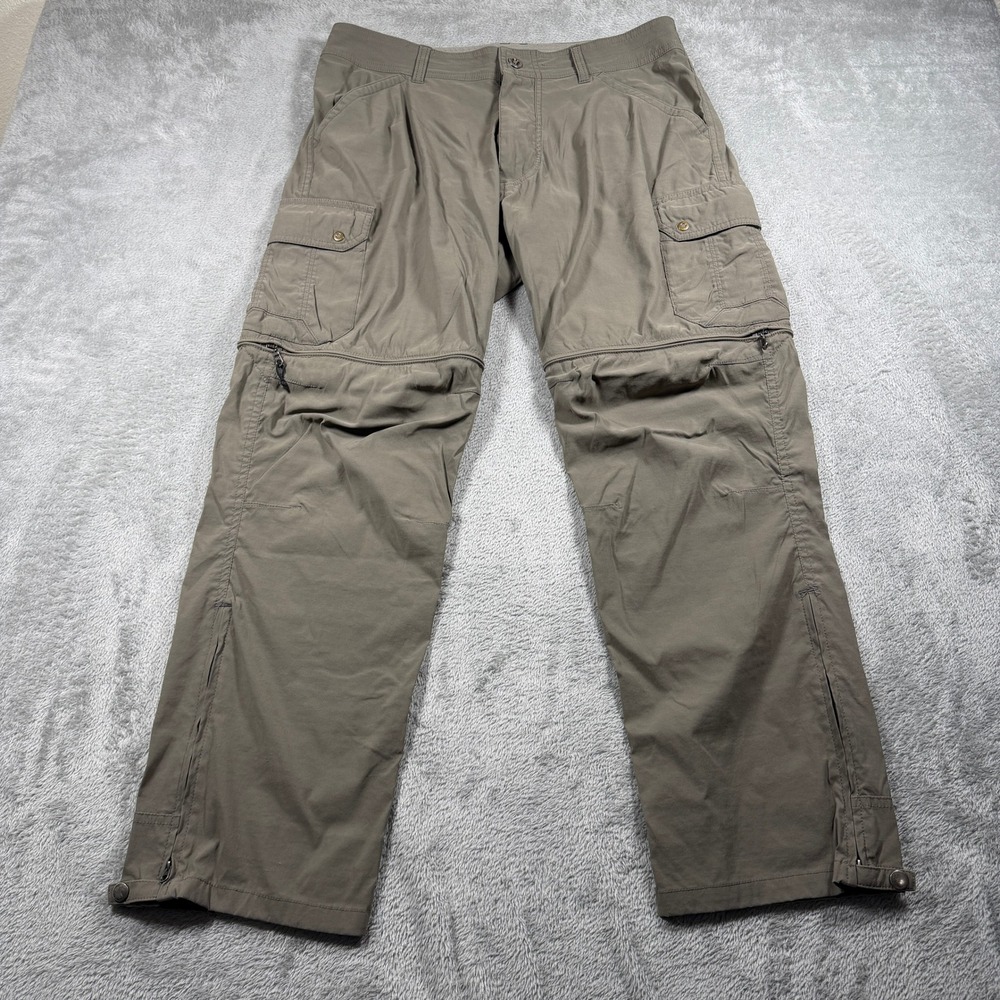 Kuhl Convertible Cargo Pants Mens 34x30 Brown‎ Stealth Zip System